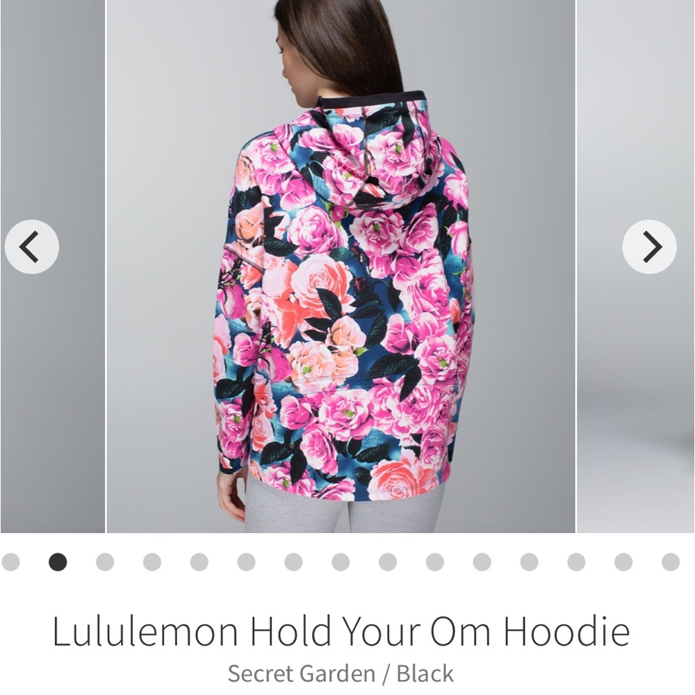Lululemon Athletica Secret Garden Black Hoodie